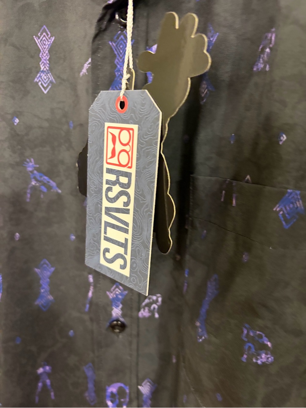 RSVLTS Shirt Mens XL Marvel Black Panther "Vibranium Chief" KUNUFLEX Button Up - Picture 5 of 10